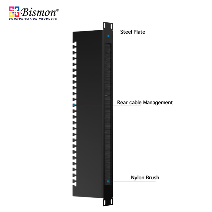 Brush Cable Management panel(ชนิดแปลงขน พร้อมแผงจัดสาย)